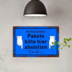CIFbuy 1pc Creative 2D Flat Directional Sign With German Text, Please Place Here Gesture Pattern Wall Decor, Practical Home Room Signag TikTok, TikTok, gnag Self-pickup Logiopics - Image 5