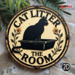 CIFbuy Vintage | Round Iron Sign 2D Flat Printed Cat Litter Room Metal Plaque,7.87x7.87In Retro Wall Art Decor For Home Bedroom Garage TikTok, TikTok, age Self-pickup Logiopics - Image 5