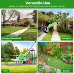 Cordless Grass Trimmer, 200W 1200mAh Battery, 3 Blade Types, Adjustable Length & Angle, Lightweight Weed Cutter for Yard/Garden with Wear rechargeable battery goggles and gloves - Image 5