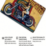CIFbuy Retro Motorcycle Metal Tin Sign, Vintage Look Wall Art, Home Bar Cafe Garden Office Kitchen SikTok, SikTok, Self-inckup Logiopnramed - Image 3