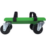 Snowmobile Dolly Heavy Duty Carries up to 1500lbs V-Slide with 2.5" Swivel Casters Rubber Pad Protecting Skis and 2 Pairs of Heavy Duty Straps Firmly Attaching on Skis, GREEN COLOR - Image 5