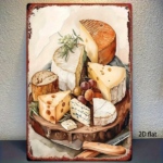 CIFbuy Vintage Cheese Platter Metal Sign 8x12 Inch Retro" Tin Sign 2D Flat Print Square, Art Decor For Home Bar Kitchen Farmhouse Inch RikTok, Inch RikTok, t Self-pickup Logiopics - Image 7