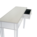 2-Drawer Modern Style Computer Desk MDF Mirror Dressing Table 41.34*14.17*29.92in Silver - Image 8