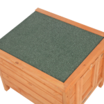 20-inch removable roof, waterproof, green asphalt roof, cedar wood, wooden chicken and rabbit cage - Image 15