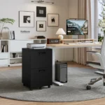 2-Drawer Rolling File Cabinet with Lockable Wheels, Printer Stand with Storage for Home Office (Shipment from Walmart)
