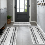 Three-piece kitchen rug set, non-slip and washable, abstract pattern kitchen hallway rug, soft and comfortable, suitable for sinks, floors, entrances, hallways and bathrooms. - Image 11