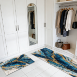 Three-piece kitchen rug set, non-slip and washable, abstract pattern kitchen hallway rug, soft and comfortable, suitable for sinks, floors, entrances, hallways and bathrooms. - Image 10