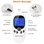 Electric Muscle Stimulator Dual Channels Pulse Massager Pain Relief Therapy Tens Device with Electrode Pads Wires - Image 11