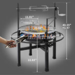 85*85*108cm Round Iron Spray Grill Black - Image 7