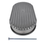 15" Oval Full Finned Polished Aluminum Air Cleaner Filter Fits for Chevy SBC 350 400 - Image 6