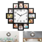 Decor Picture Frame Collage Clock - 12 Photo Display Slots - Wall Mounted Chic Farmhouse Wall Decor - Wall Clock for Living Room, Bedroom, Kitchen, Office - Image 11