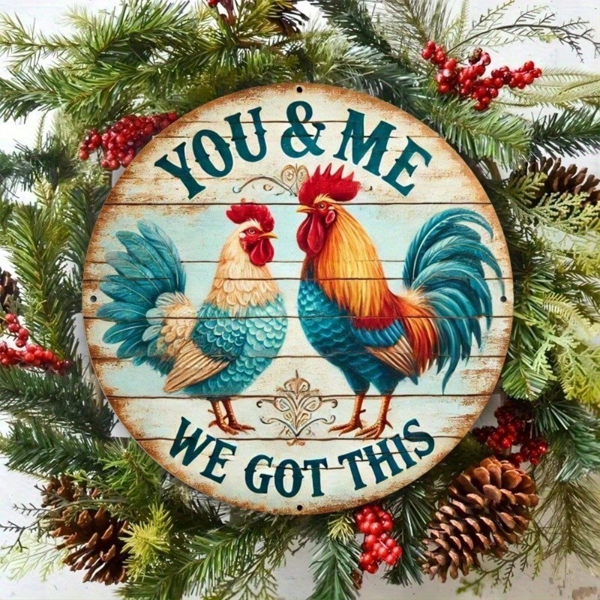 b308efbb-5fff-4b83-918e-5d6bc33a0130.png CIFbuy Dobati Vintage Rustic Metal Wall Art Sign, 2D Flat Circular 8x8 Inch Tin Sign Retro Style Home Decor For Cafe Bar Kitchen Pub Wa TikTok, TikTok, b Wa Self-pickup Logiopics - Image 1