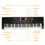 61 Key Kids Piano Toy with Adjustable Stand & Microphone - Multifunctional Electronic Keyboard with 16 Tones, 10 Rhythms, Recording & HD Screen, Educational Music Toy for Boys Girls Birthday Christmas Gift - Image 4