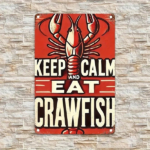 CIFbuy 1pc Keep Calm Eat Crab Iron Wall Art 8x12 Inch, Funny Vintage Metal Plaque Sign, Retro Kitchen Home Bar Cafe Garage Decor Hangin TikTok, TikTok, ue Sign Self-pickup Logiopics - Image 3