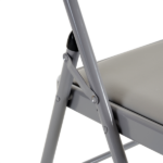 Same Code 31709558 6pcs Elegant Foldable Iron & PVC Chairs for Convention & Exhibition Gray - Image 16