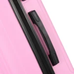 Vertical Striped 3-in-1 Luggage Set with Handle ABS Trolley Case with Swivel Wheels Aluminum Alloy Trolley Suitcase 20in 24in 28in Pink - Image 10