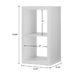 2 Cube Storage Organizer, White Texture (Shipment from Walmart) - Image 3