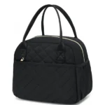 Black Lingge waterproof and insulated lunch box bag, large capacity portable lunch box bag