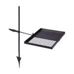 Folding Swivel Campfire Grill, Portable Cooking Grate over Fire Pit, Lightweight Grate & Camp Fire Rack with Carrying Bag for Outdoor Camping BBQ, Black - Image 2