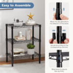 4-Tier Metal Wire Shelving Unit – Adjustable Heavy-Duty Steel Storage Rack for Kitchen (Shipment from Walmart) - Image 3