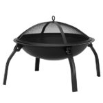 22" Four - legged Folding Iron Brazier Wood Burning Fire Pit Decoration for Backyard Poolside - Image 18