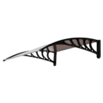 Same Code 27539880 40*38in Household Application Door & Window Rain Cover Eaves Brown Board & Black Holder - Image 11