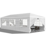 10'x30' Outdoor Party Tent with 8 Removable Sidewalls, Waterproof Canopy Patio Wedding Gazebo, White - Image 8