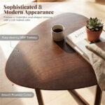 31.5" Small Folding Dining Table, Walnut Solid Wood Foldable Kitchen Table for 2 People - Image 7