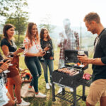 Charcoal Grill with Foldable Side Table and Wheels, Heavy-duty BBQ Grill for Outdoor Picnics Patio Garden and Backyard Grilling - Image 16