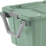 40 Gallon Durable Plastic Storage Tote with Latching Lid and Pull Handle, Green, 2 Pack (Shipment from Walmart) - Image 2