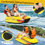 Yellow Inflatable Towable Tube Banana Boat for Boating - Image 5