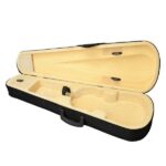 Durable Cloth Fluff Triangle Shape Case with Beige Lining for 4/4 Violin Black - Image 5