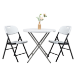 4pcs 47*54*84cm Garden Plastic Folding Chair White - Image 11