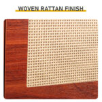 Rattan-covered 3-drawer shoe cabinet, particleboard, 54*24*135 cm, brown - Image 8