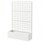 White 43" x 16" x 70" Galvanized Planter Box – Raised Garden Bed with Trellis for Vines & Climbing Veggies(Only one garden bed) - Image 3