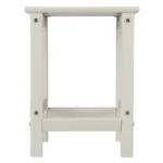 36*36*47cm Single Layer Square HDPE Side Table White - Image 2