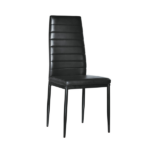 4pcs Elegant Assembled Stripping Texture High Backrest Dining Chairs Black Replace encoding 13028198-18410366 - Image 8