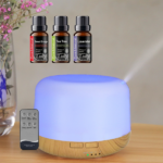 500ml Ultrasonic Essential Oil Diffuser & Humidifier with Remote, Auto-Off Timer, 7 Color Changing Night Light for Home, Office, Yoga - Image 15
