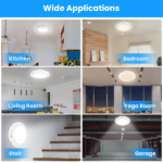 Magnetic USB Rechargeable Ceiling Light with PIR Motion Sensor, 3 Color Temperatures Stepless Dimmable Remote & Button Dual Control Timer Setting Magnetic Adhesive Mount for Closet Hallway Basement - Image 8