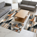 Three-piece kitchen rug set, non-slip and washable, abstract pattern kitchen hallway rug, soft and comfortable, suitable for sinks, floors, entrances, hallways and bathrooms. - Image 11
