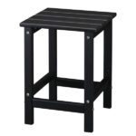 36*36*47cm Single Layer Square HDPE Side Table Black - Image 8