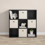 9 Cube Storage Organizer, Black - Image 6