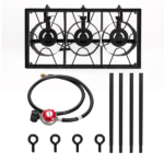 Replace 15455210 Outdoor Camp Stove High Pressure Propane Gas Cooker Portable Cast Iron Patio Cooking Burner (Three Burner 225000-BTU) - Image 6