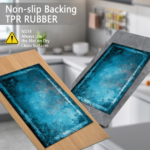 Three-piece kitchen rug set, non-slip and washable, abstract pattern kitchen hallway rug, soft and comfortable, suitable for sinks, floors, entrances, hallways and bathrooms. - Image 5