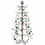 6ft Black PVC Iron Christmas Tree with Snowflake Top (Accessories Not Included) - Everyday Decor Tree - Image 5