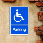 CIFbuy 1pc 2D Flat Unframed Disabled Parking Sign, Durable" Metal 8x12 Inch High Contrast Blue & White Easy To Read Symbol Pattern, White Easy To Read Symbol Pattern, Weat Sign, DikTok, Sign, DikTok, t Self-pickup Logiopics - Image 4