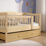 Vertical Fence Wood Painted Pine Toddler Bed with Bottom Drawer and Side Car Bed - Image 16