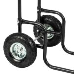 Firewood Cart 220LBS with Large Wheels, Fireplace Log Rolling Caddy Hauler, Wood Mover Outdoor Indoor Storage Holder Rack, Heavy Duty - Image 8
