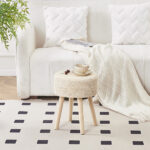 SKU:31479982 Round Ottoman Footstool Natural Seagrass Foot Stool Pouf Ottomans with Solid Wood Legs Hand Weave Hyacinth Footrest Step Stool for Living Room Balcony Garden Natural Temu - Image 6