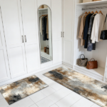Three-piece kitchen rug set, non-slip and washable, abstract pattern kitchen hallway rug, soft and comfortable, suitable for sinks, floors, entrances, hallways and bathrooms. - Image 7